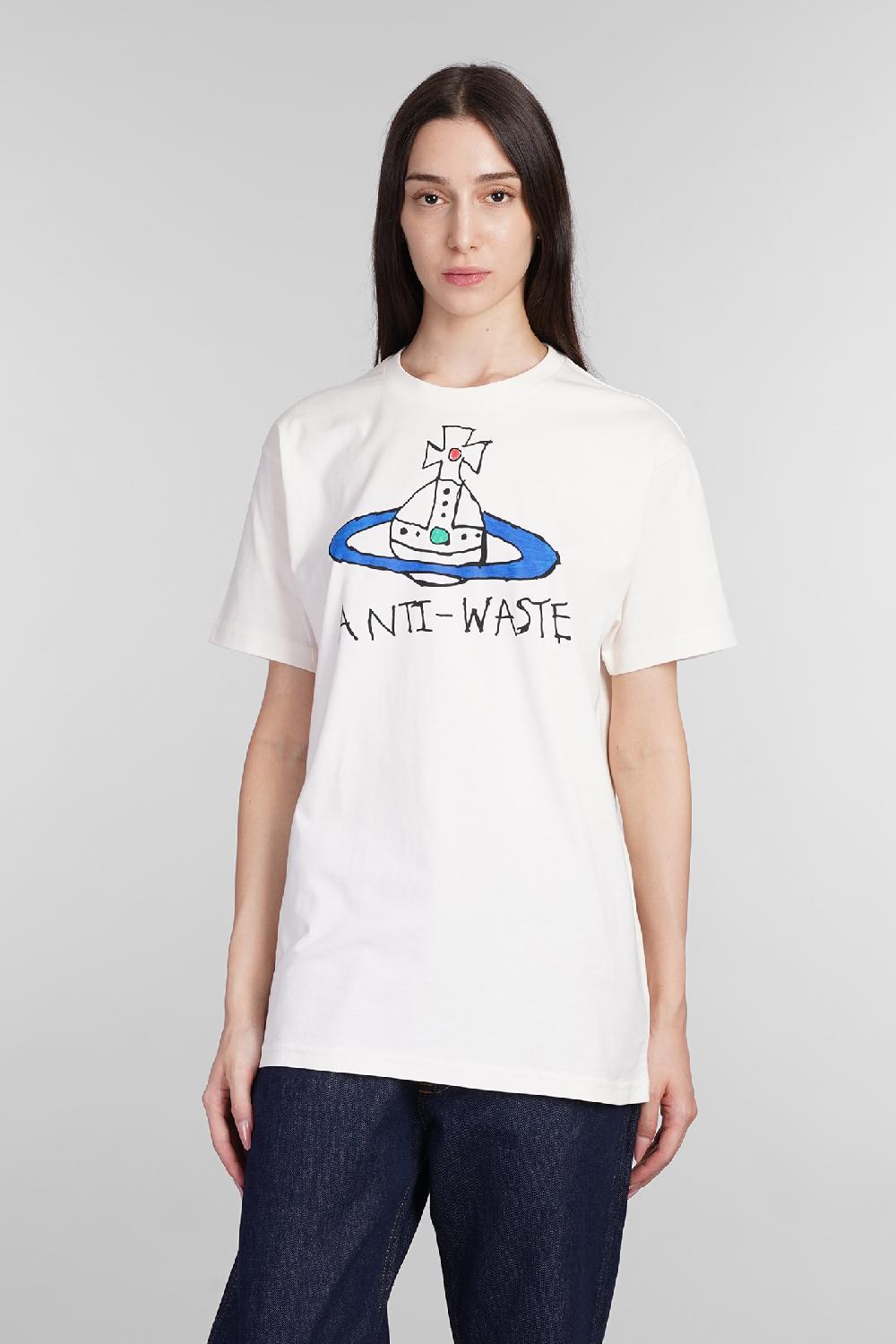 Deliberti Vivienne Westwood T-shirt antiwaste in cotone beige cod. 404460 - Deliberti The Luxury Shopping