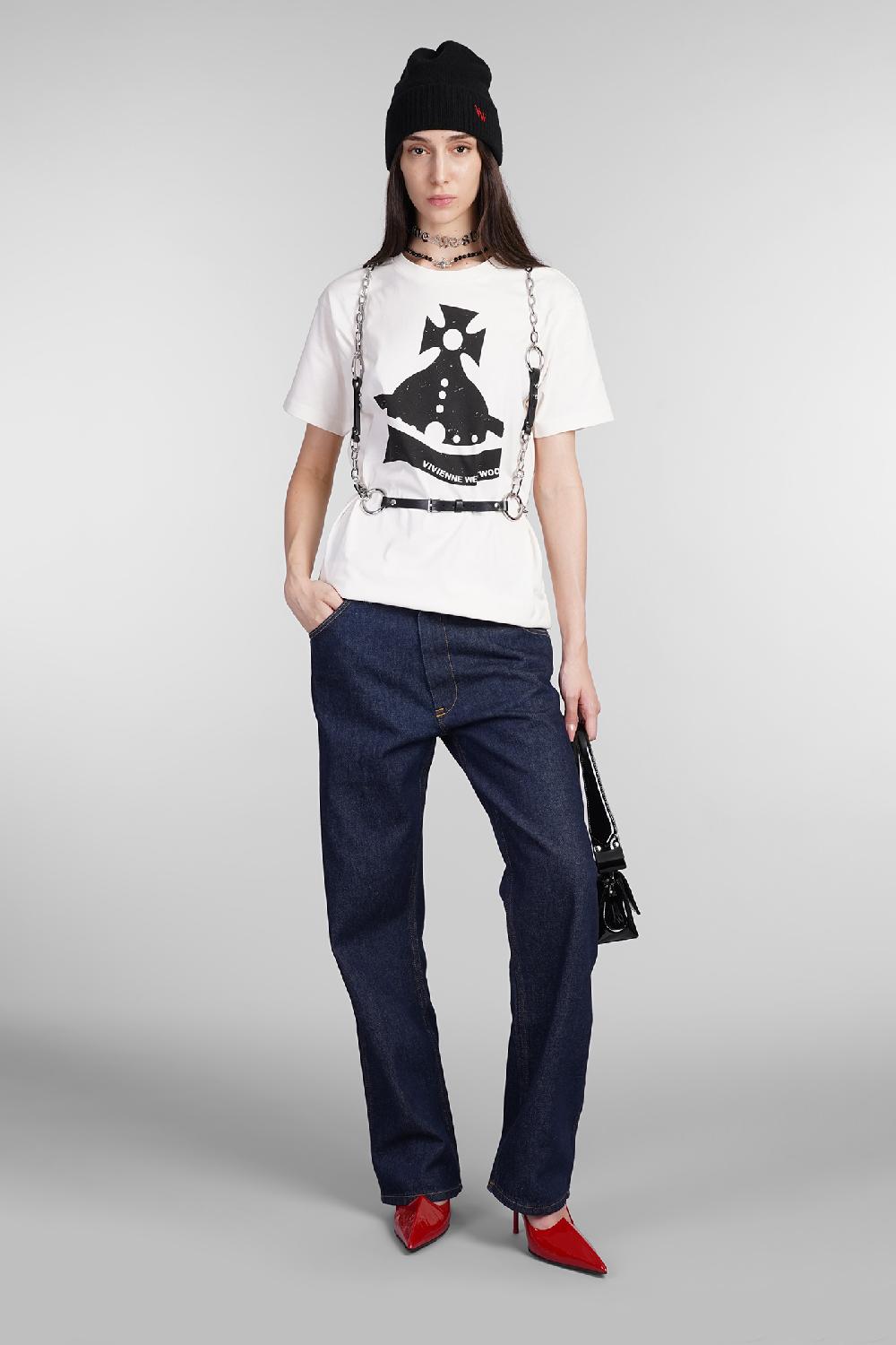 Deliberti Vivienne Westwood T-shirt Sunken Orb In Cotone Beige Cod. 404429 - Deliberti The Luxury Shopping