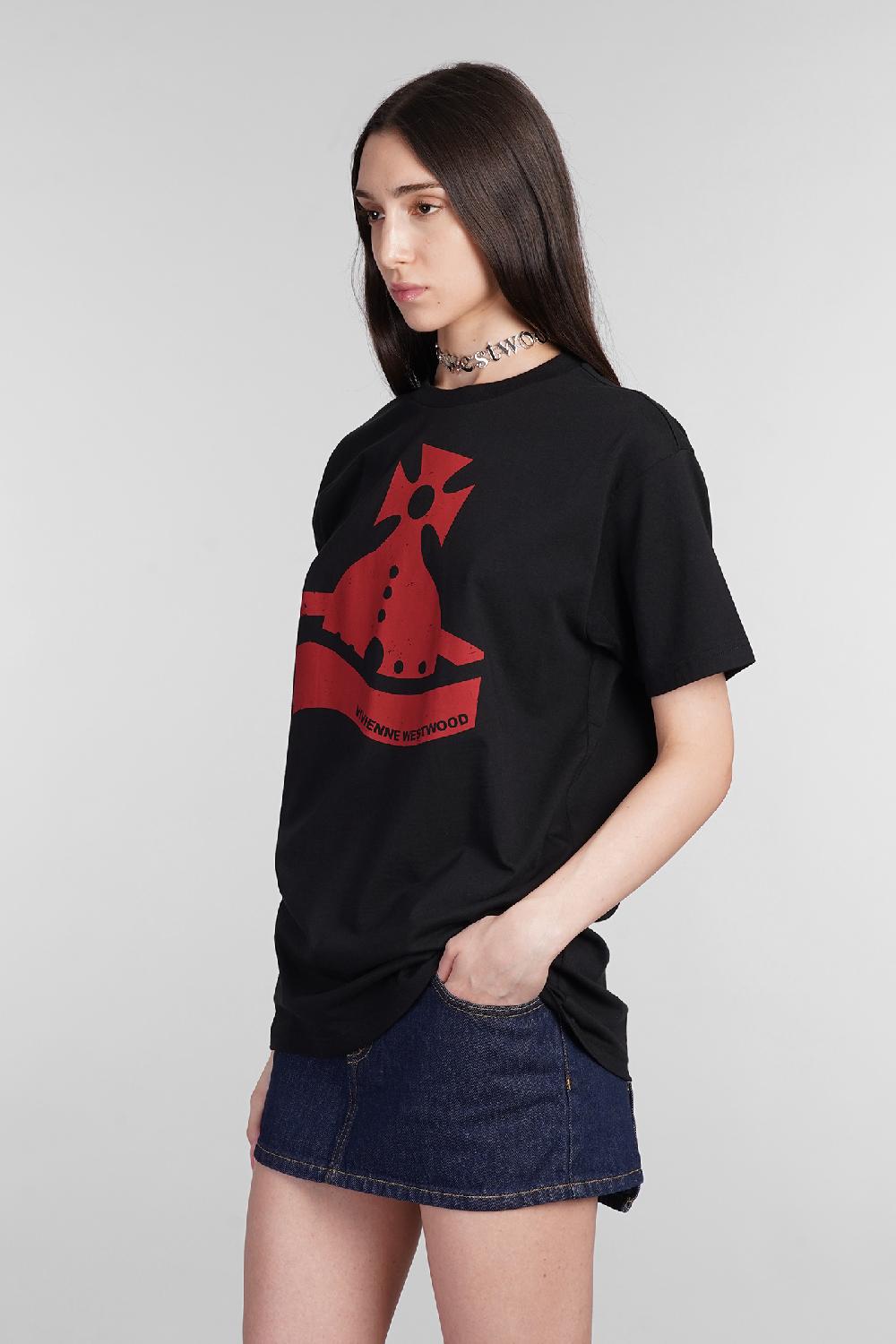 Deliberti Vivienne Westwood T-shirt Sunken Orb In Cotone Nero Cod. 404430 - Deliberti The Luxury Shopping