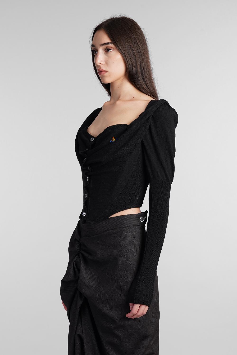 Deliberti Vivienne Westwood Topwear Bea In Lana Nera Cod. 409381 - Deliberti The Luxury Shopping