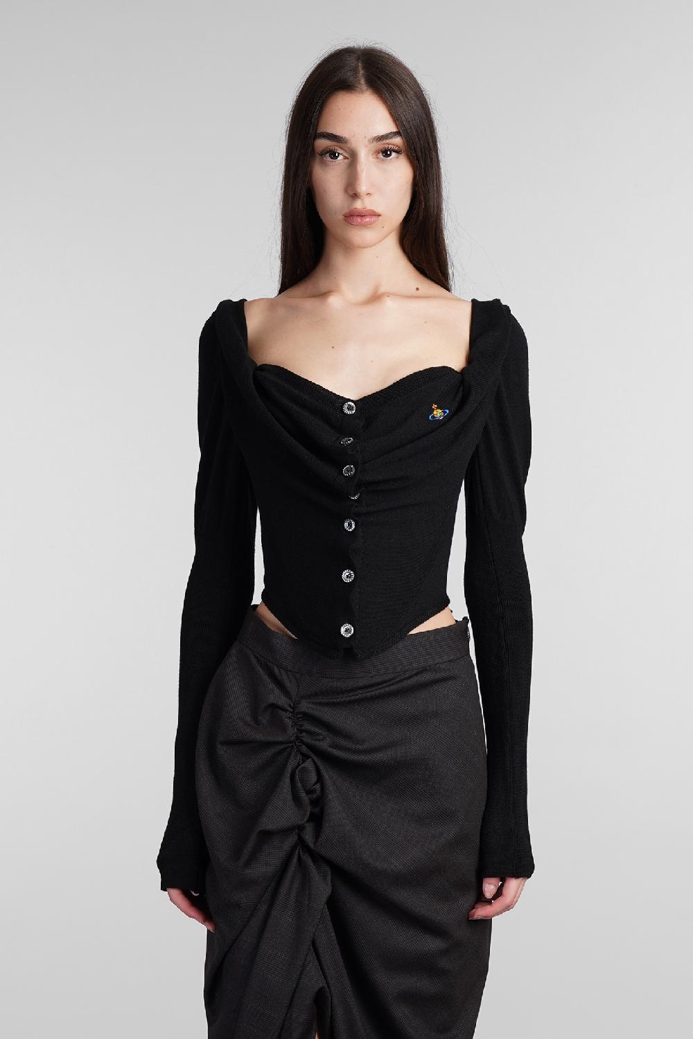 Deliberti Vivienne Westwood Topwear bea in lana nera cod. 409381 - Deliberti The Luxury Shopping