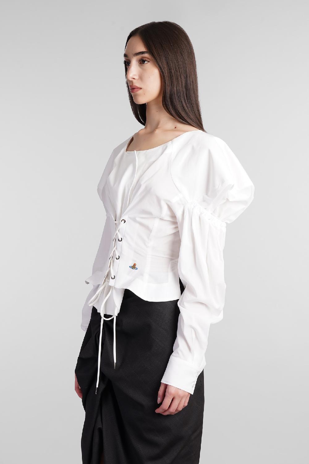Deliberti Vivienne Westwood Topwear Kate In Cotone Bianco Cod. 409385 - Deliberti The Luxury Shopping