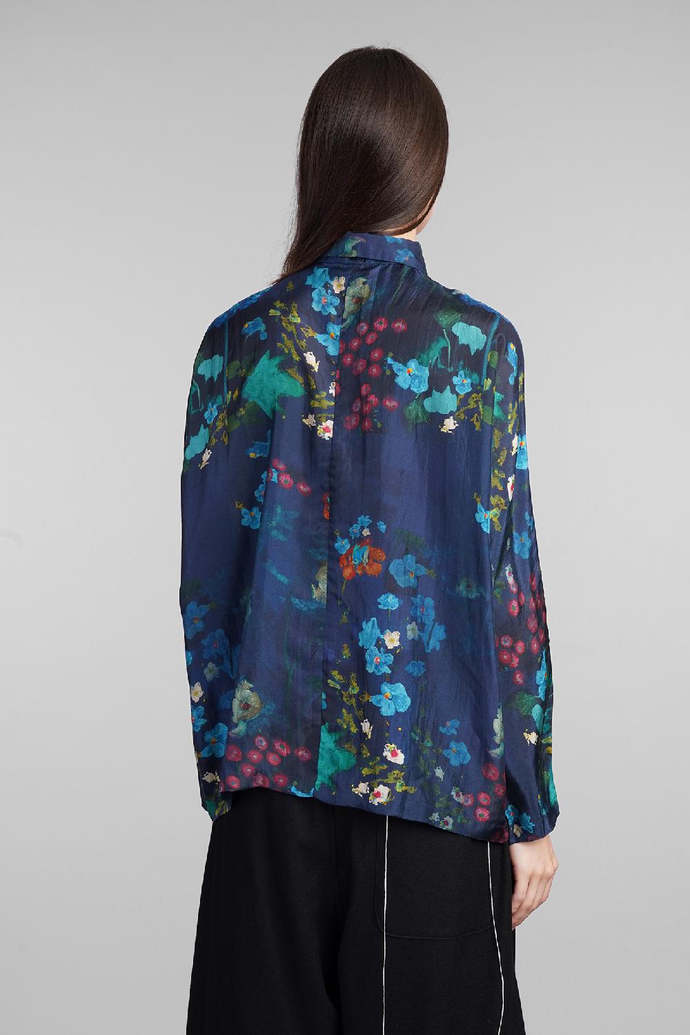 Deliberti YAVI Camicia In Seta Blu Cod. 409337 - Deliberti The Luxury Shopping