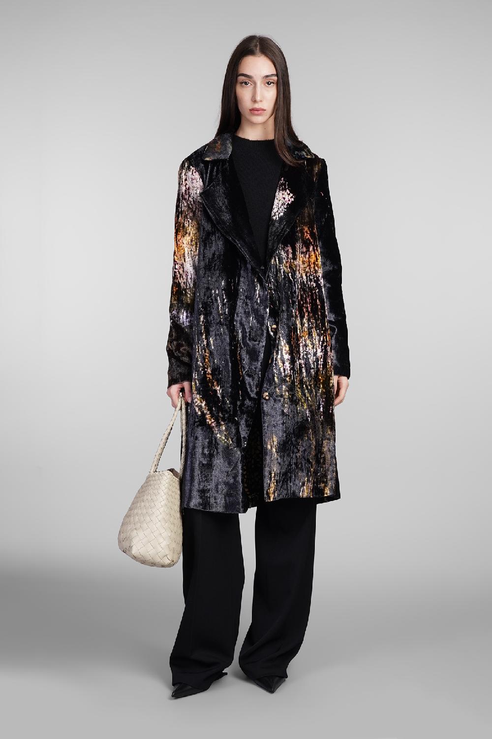 Deliberti YAVI Cappotto In Seta Multicolor Cod. 409334 - Deliberti The Luxury Shopping