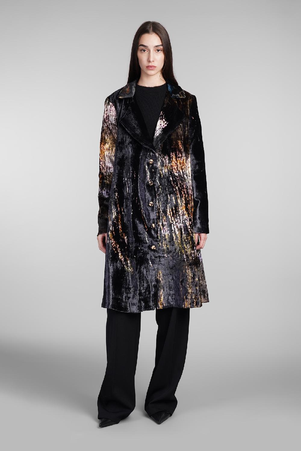 Deliberti YAVI Cappotto in seta multicolor cod. 409334 - Deliberti The Luxury Shopping