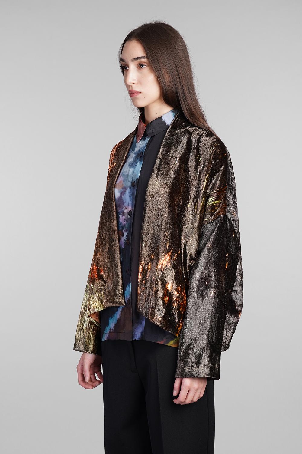 Deliberti YAVI Giacca Casual In Seta Multicolor Cod. 409333 - Deliberti The Luxury Shopping