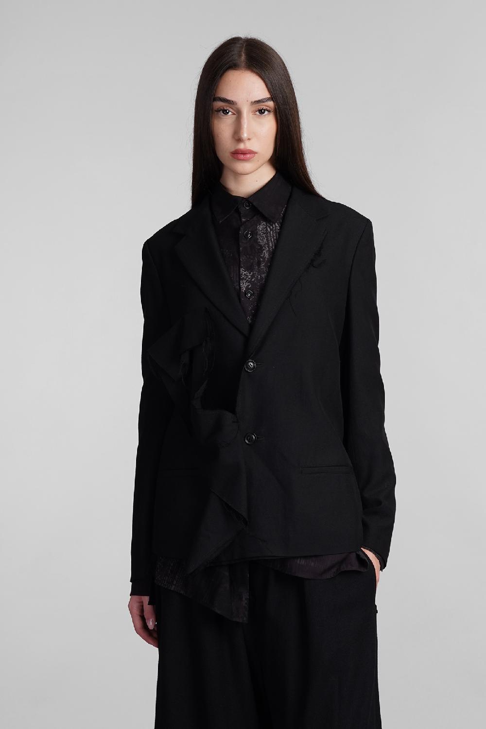 Deliberti Ys Yohji Yamamoto Blazer in rayon nero cod. 405575 - Deliberti The Luxury Shopping