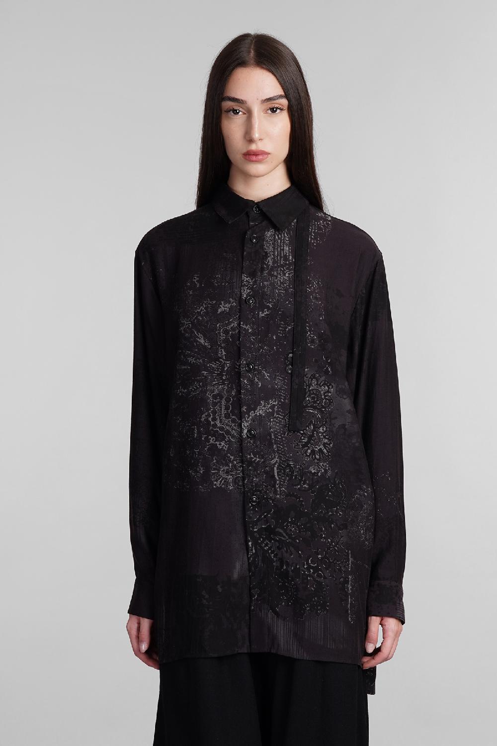 Deliberti Ys Yohji Yamamoto Camicia in cupro nero cod. 405572 - Deliberti The Luxury Shopping