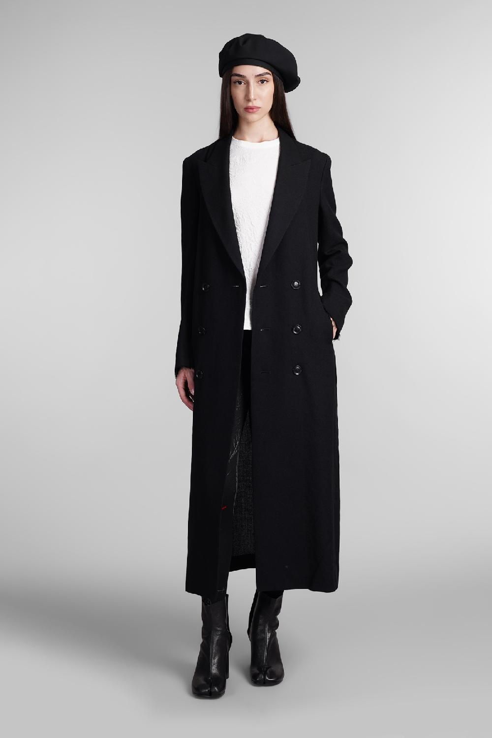 Deliberti Ys Yohji Yamamoto Cappotto In Lana Nera Cod. 405573 - Deliberti The Luxury Shopping