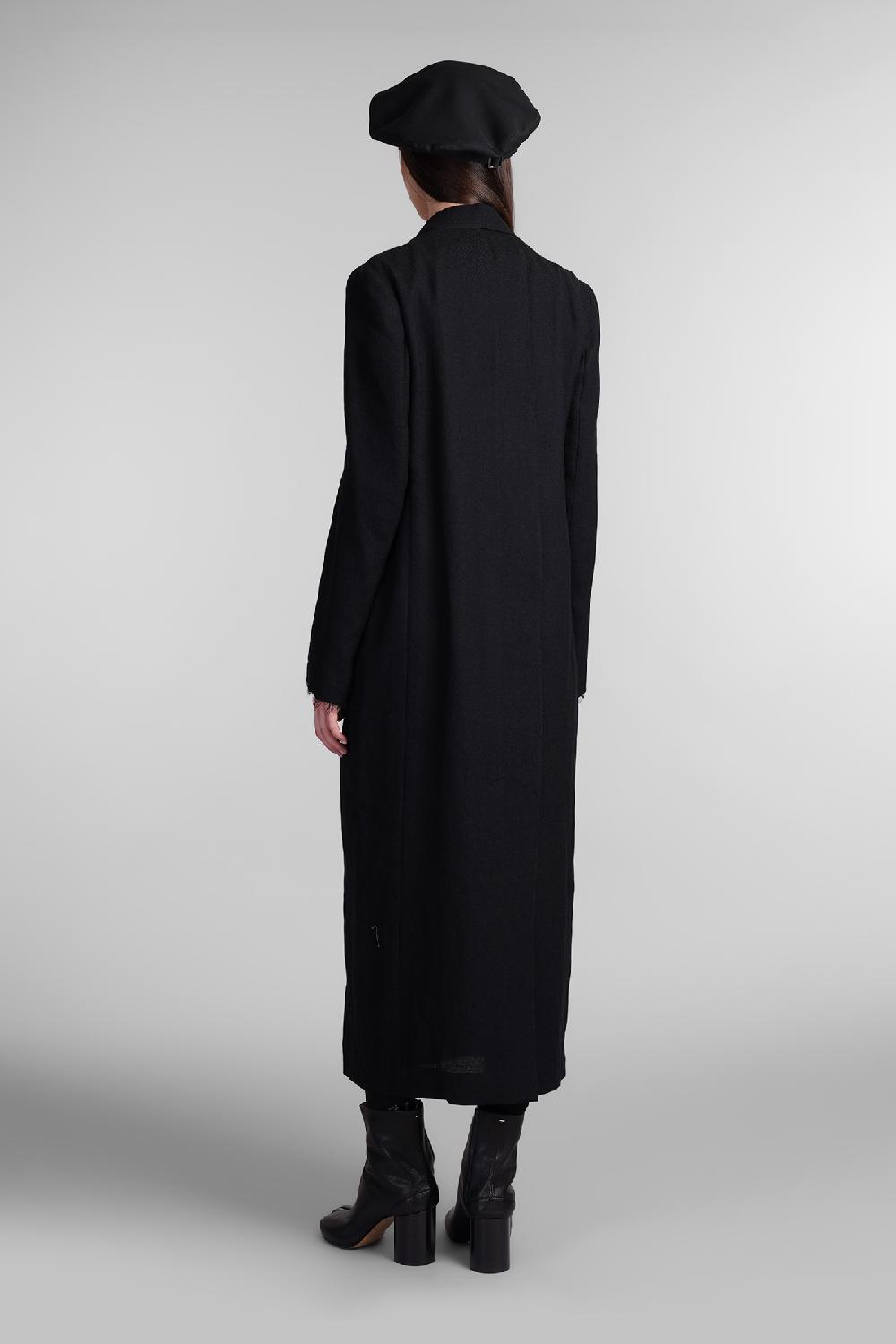 Deliberti Ys Yohji Yamamoto Cappotto In Lana Nera Cod. 405573 - Deliberti The Luxury Shopping