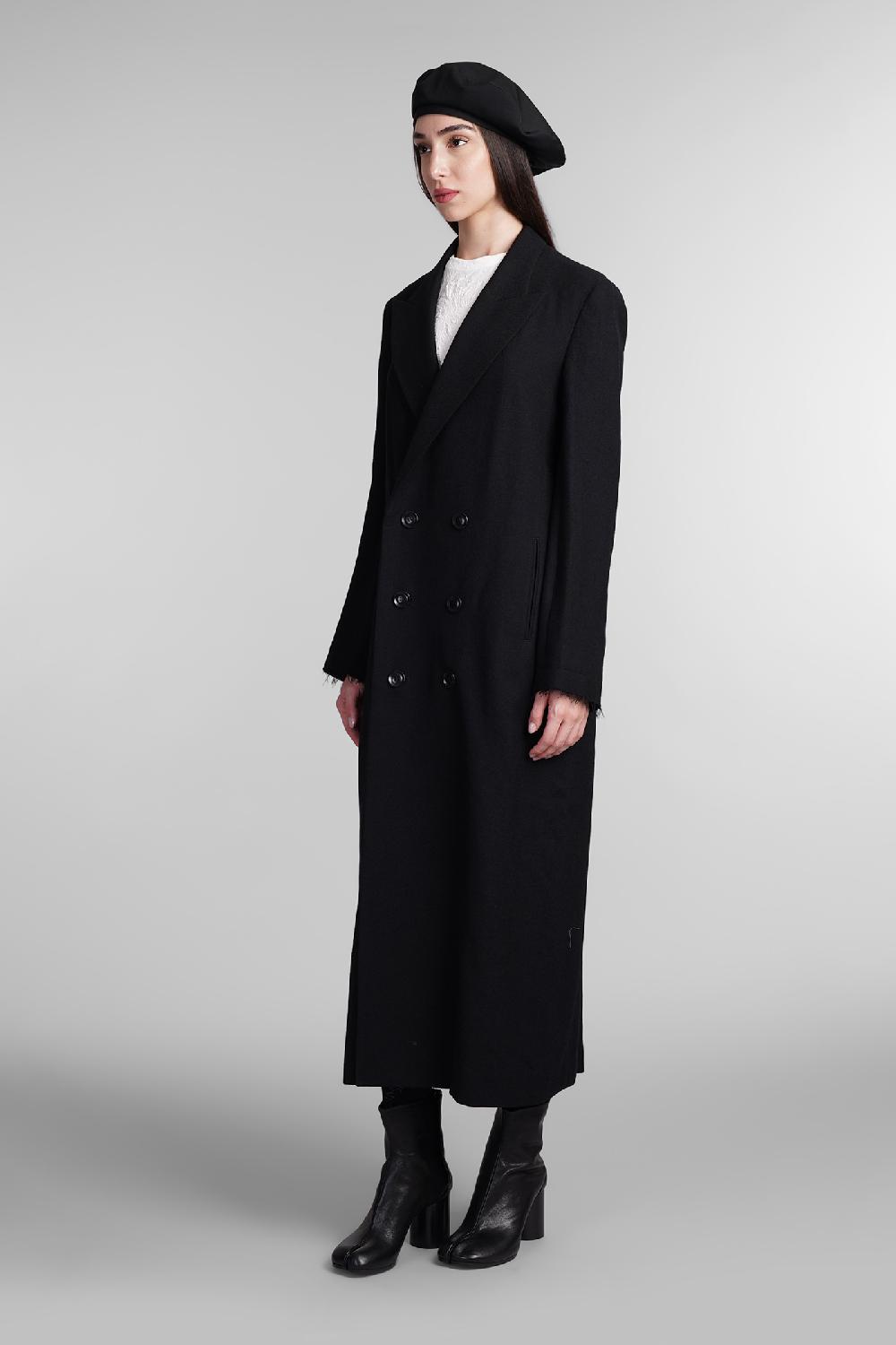 Deliberti Ys Yohji Yamamoto Cappotto In Lana Nera Cod. 405573 - Deliberti The Luxury Shopping