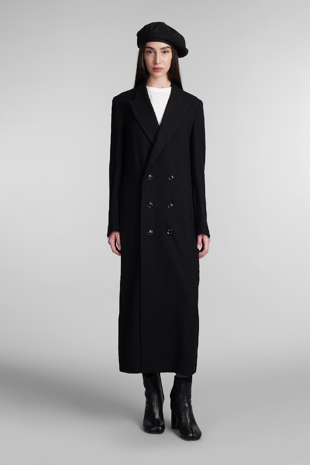 Deliberti Ys Yohji Yamamoto Cappotto in lana nera cod. 405573 - Deliberti The Luxury Shopping