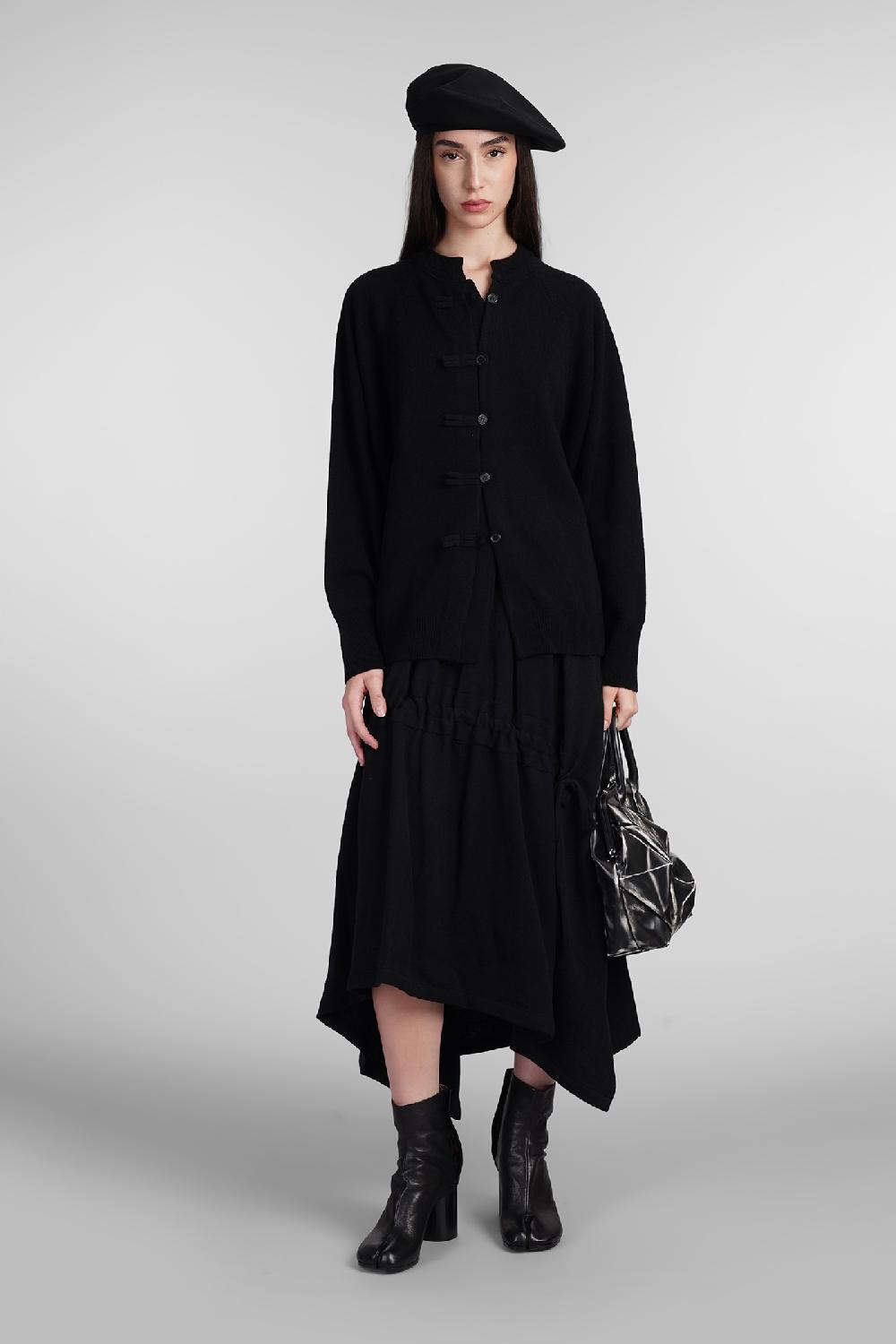 Deliberti Ys Yohji Yamamoto Cardigan In Lana Nera Cod. 408170 - Deliberti The Luxury Shopping