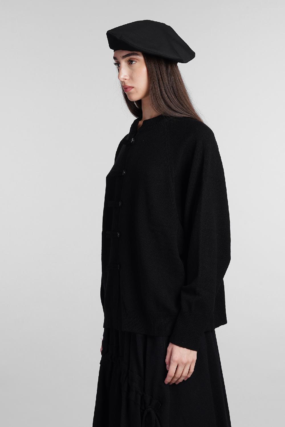 Deliberti Ys Yohji Yamamoto Cardigan In Lana Nera Cod. 408170 - Deliberti The Luxury Shopping