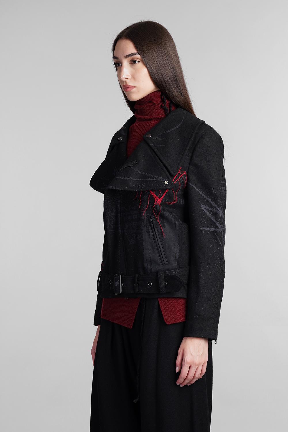 Deliberti Ys Yohji Yamamoto Giacca Biker In Lana Nera Cod. 405579 - Deliberti The Luxury Shopping