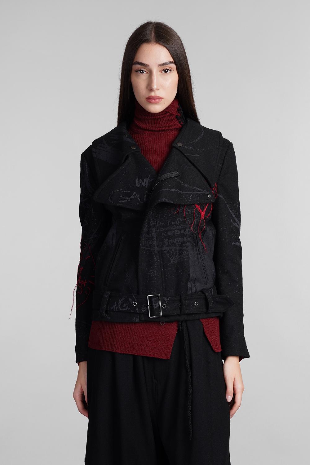 Deliberti Ys Yohji Yamamoto Giacca biker in lana nera cod. 405579 - Deliberti The Luxury Shopping