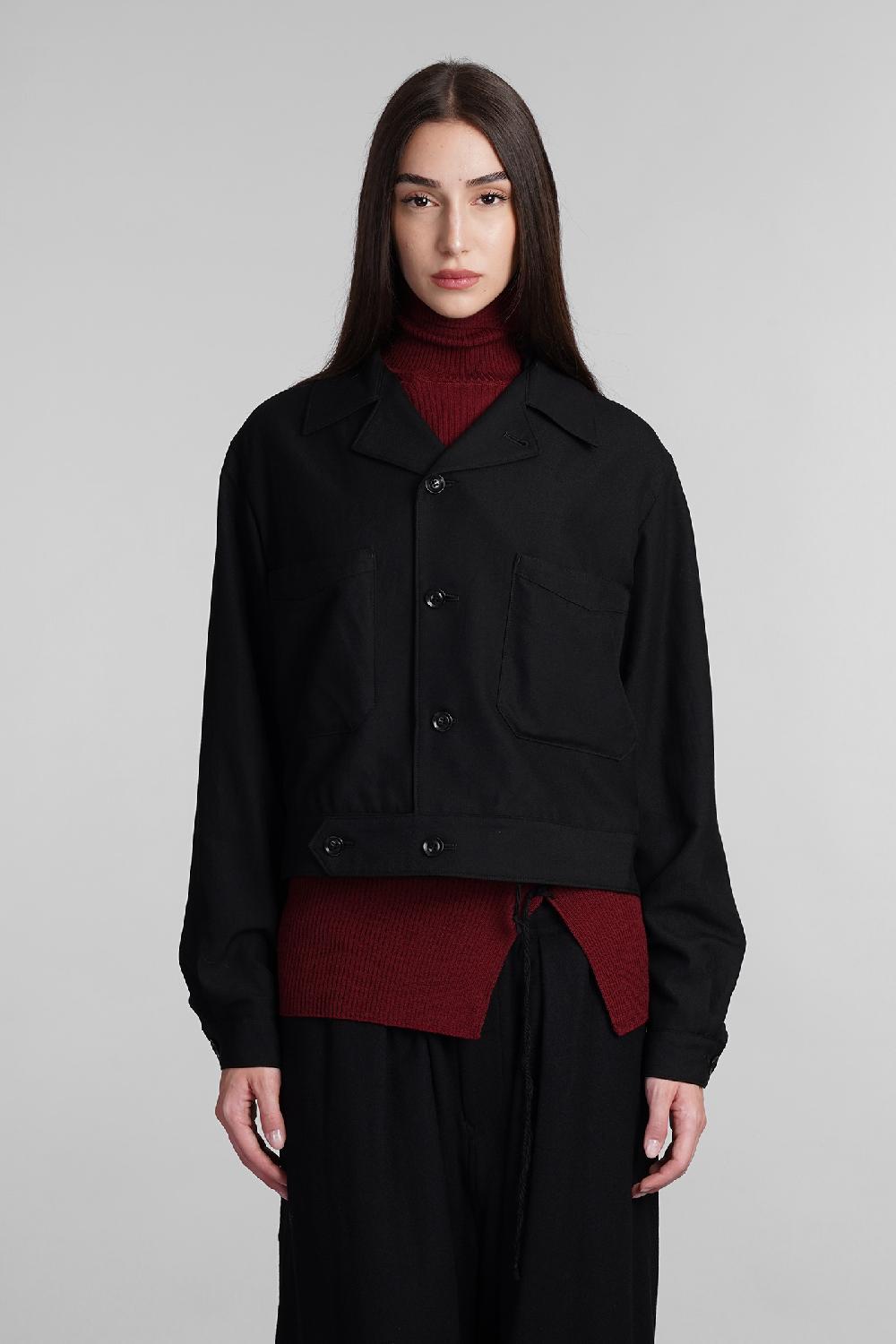 Deliberti Ys Yohji Yamamoto Giacca casual in rayon nero cod. 405578 - Deliberti The Luxury Shopping
