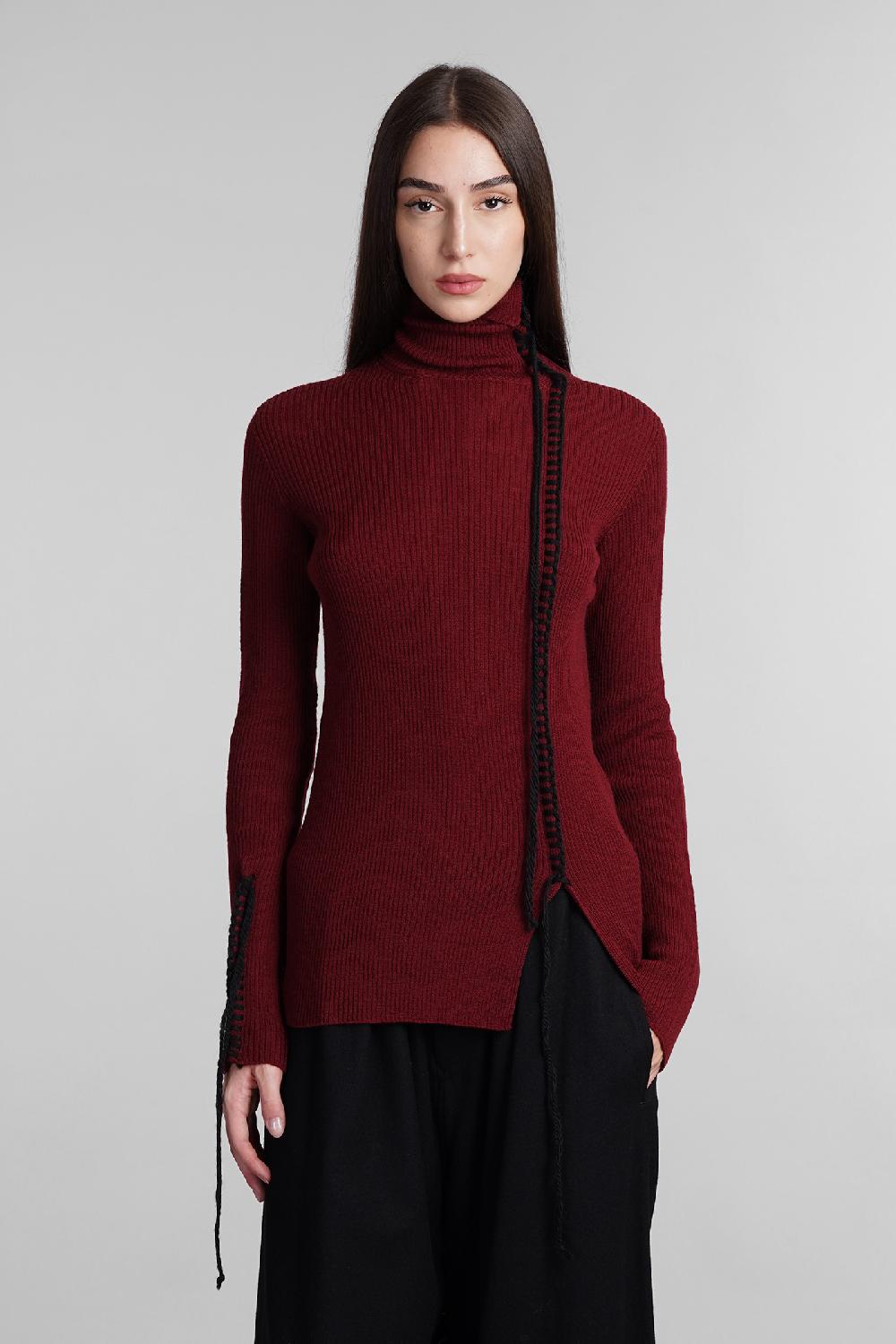 Deliberti Ys Yohji Yamamoto Maglia in lana bordeaux cod. 406132 - Deliberti The Luxury Shopping