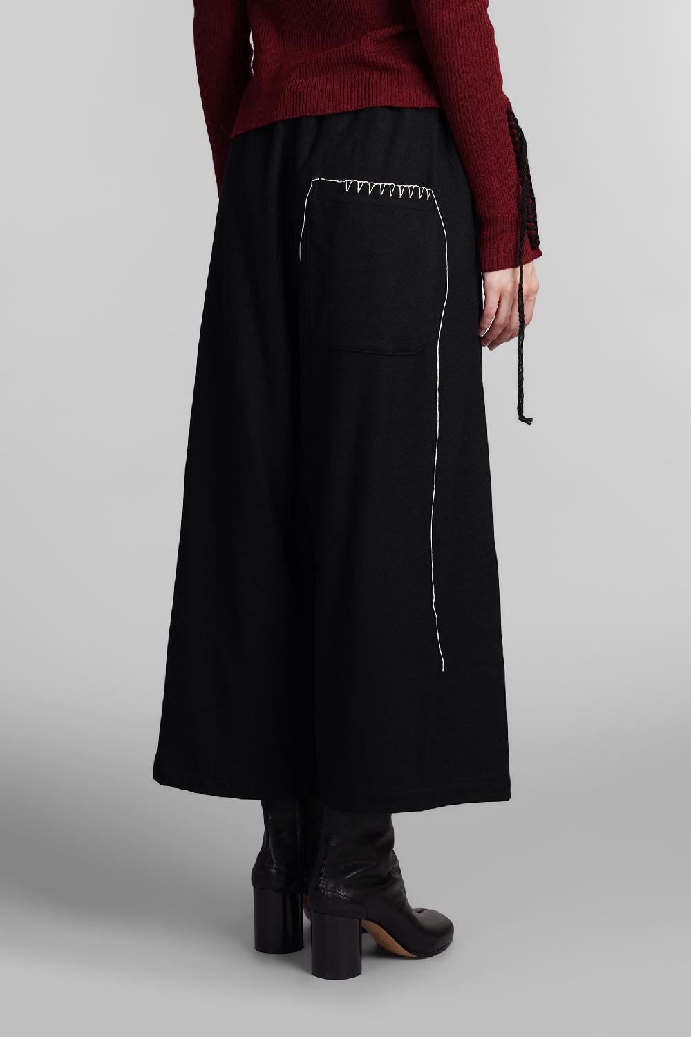 Deliberti Ys Yohji Yamamoto Pantalone In Lana Nera Cod. 406133 - Deliberti The Luxury Shopping