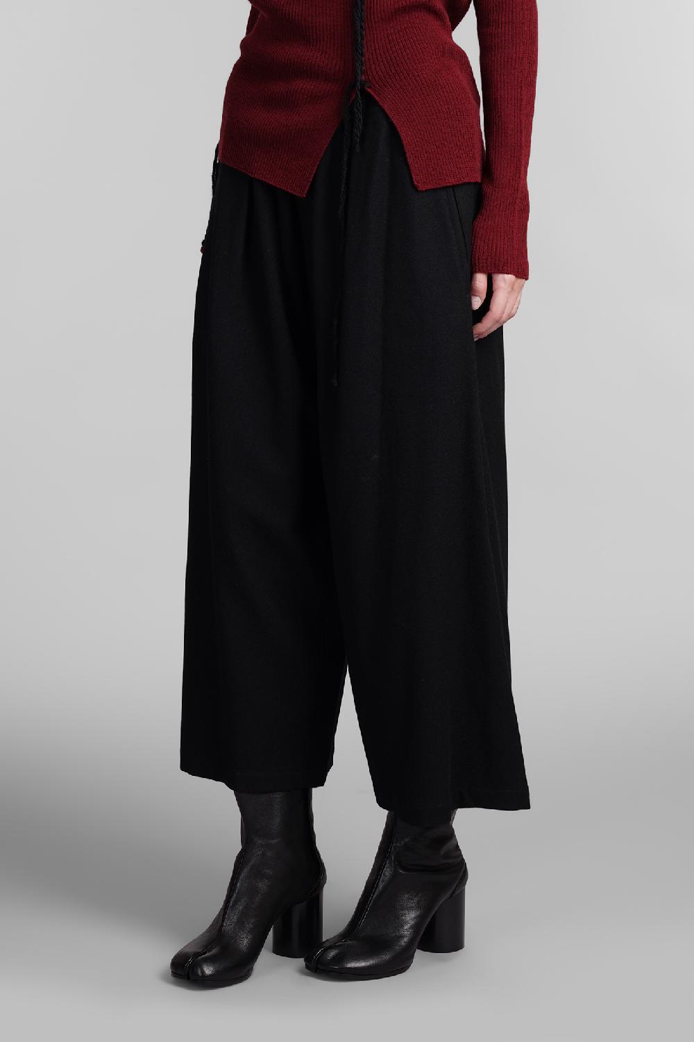 Deliberti Ys Yohji Yamamoto Pantalone In Lana Nera Cod. 406133 - Deliberti The Luxury Shopping