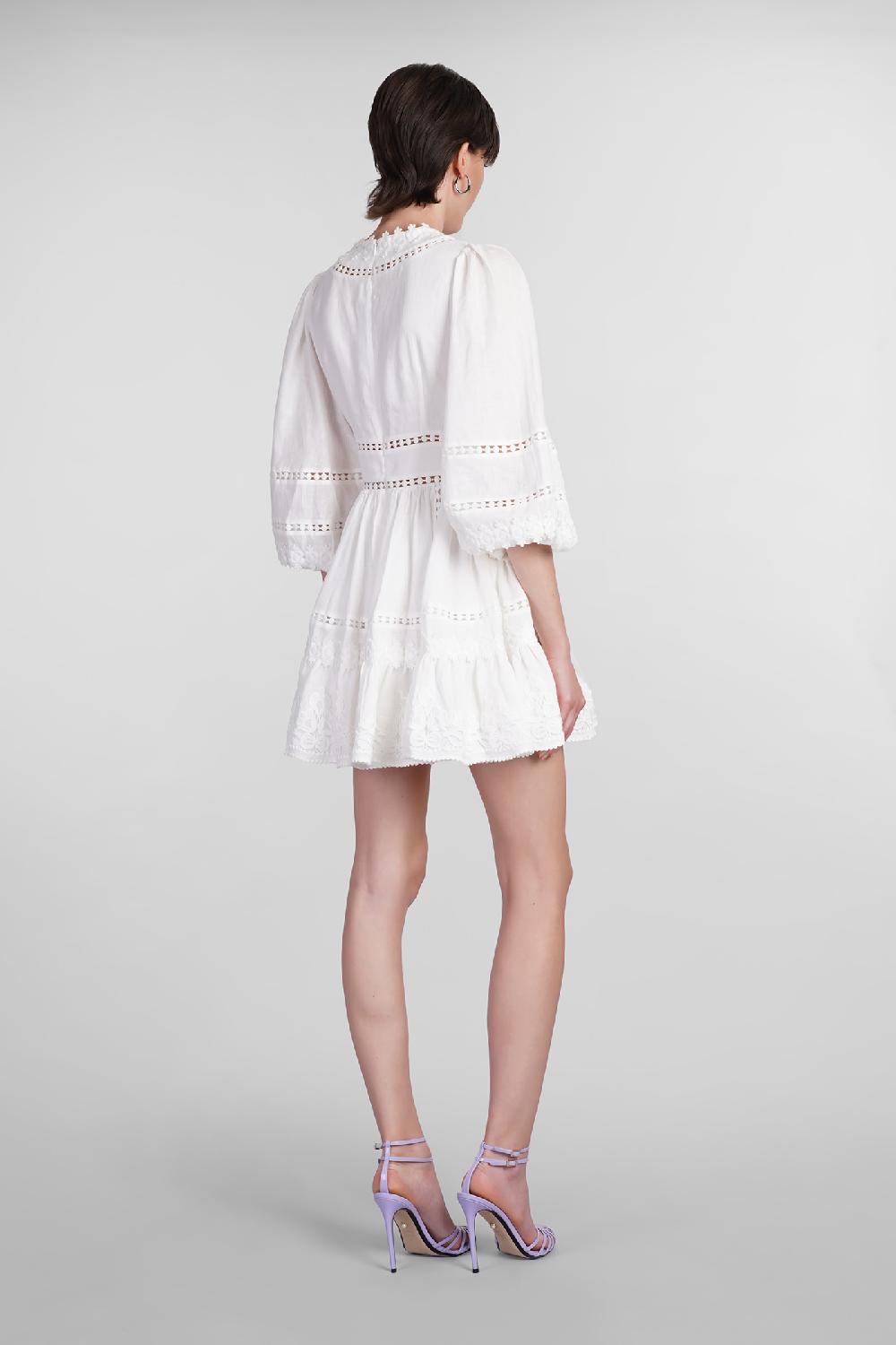 Deliberti Zimmermann Abito In Lino Bianco Cod. 402483 - Deliberti The Luxury Shopping