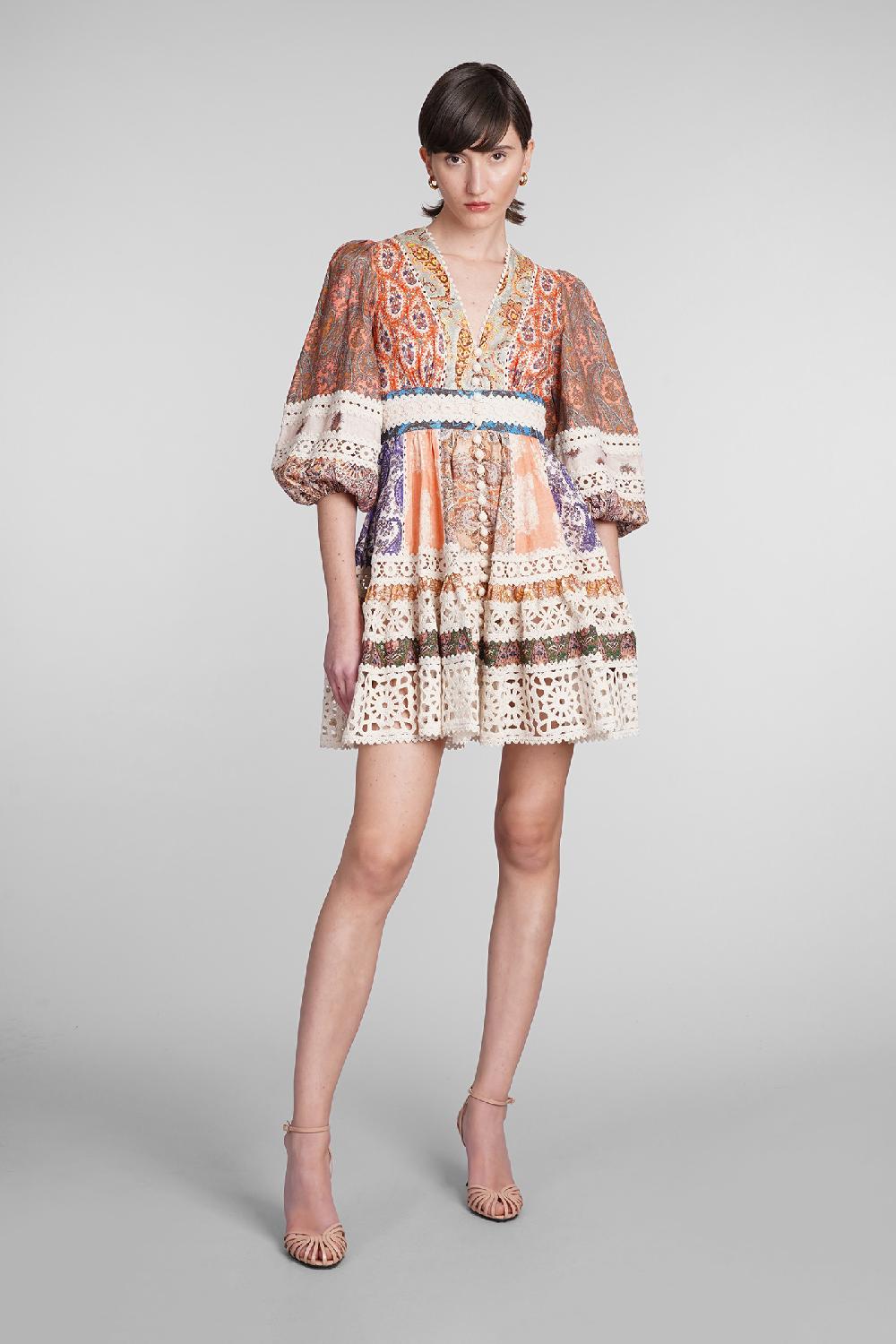 Deliberti Zimmermann Abito In Lino Rosa Cod. 380373 - Deliberti The Luxury Shopping