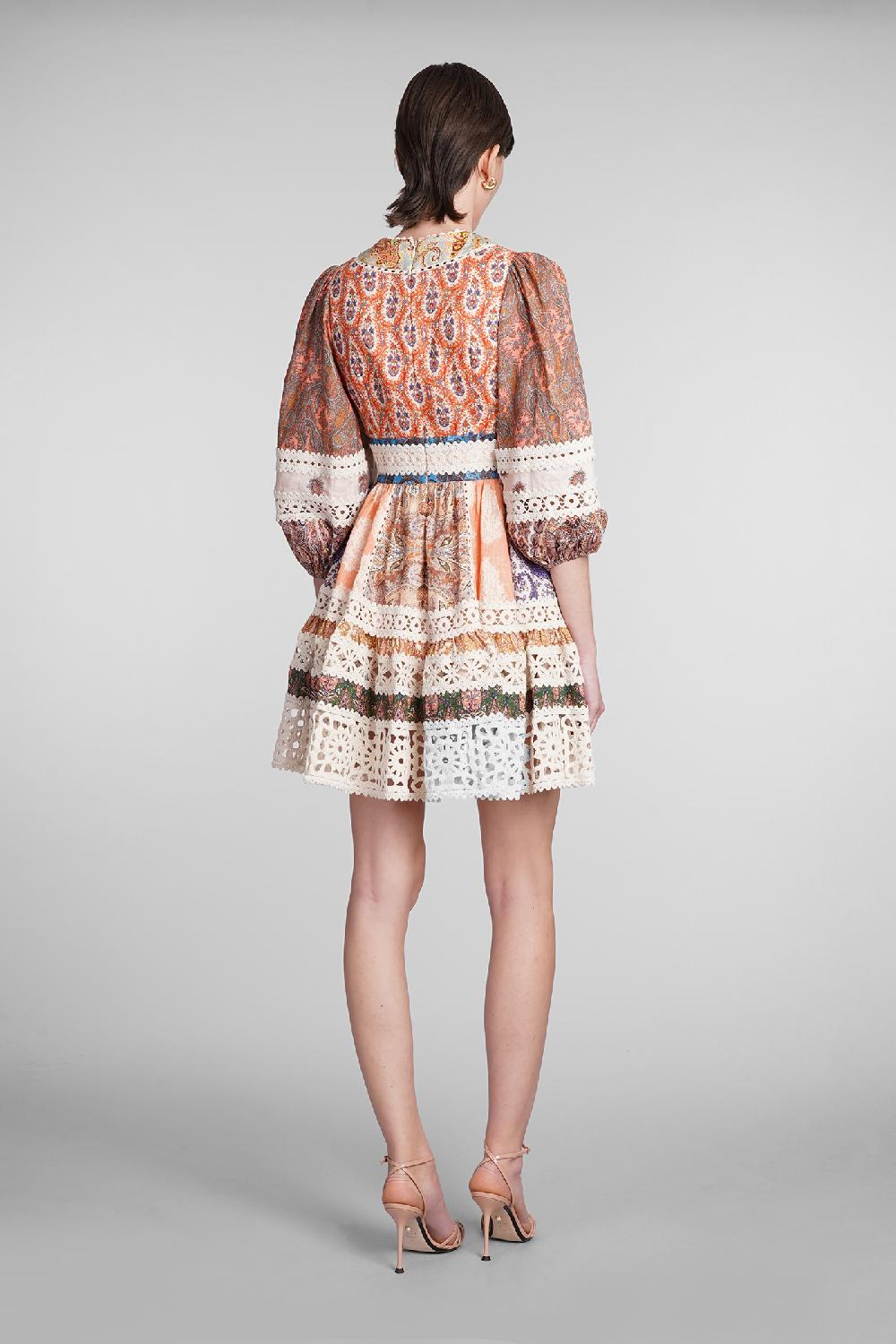 Deliberti Zimmermann Abito In Lino Rosa Cod. 380373 - Deliberti The Luxury Shopping