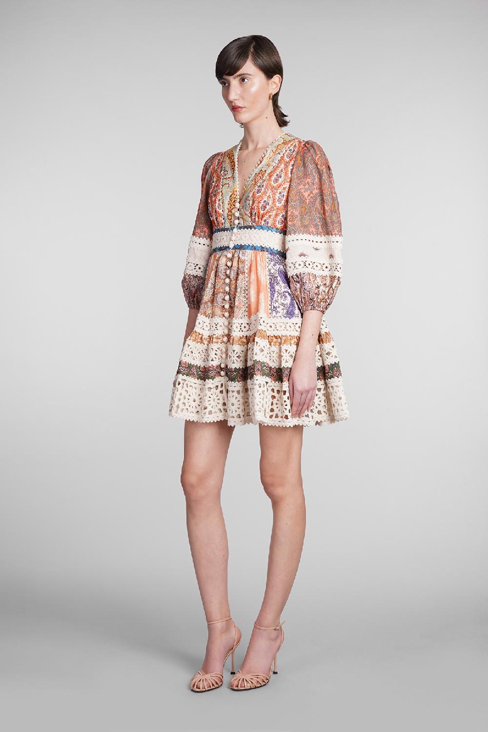 Deliberti Zimmermann Abito In Lino Rosa Cod. 380373 - Deliberti The Luxury Shopping