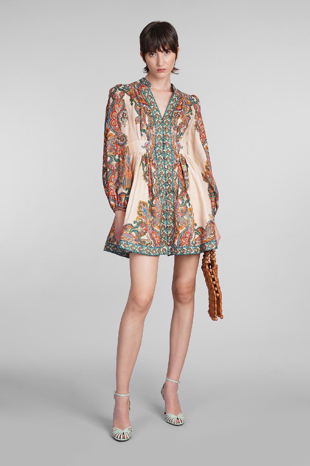 Deliberti Zimmermann Abito In Lino Rosa Cod. 401168 - Deliberti The Luxury Shopping