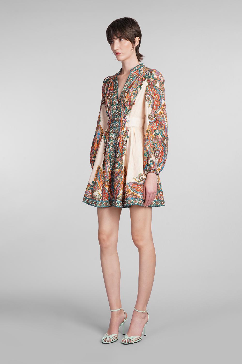 Deliberti Zimmermann Abito In Lino Rosa Cod. 401168 - Deliberti The Luxury Shopping