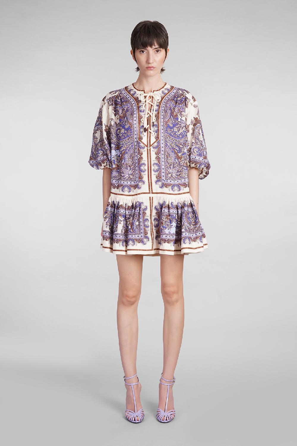 Deliberti Zimmermann Abito in lino viola cod. 401606 - Deliberti The Luxury Shopping