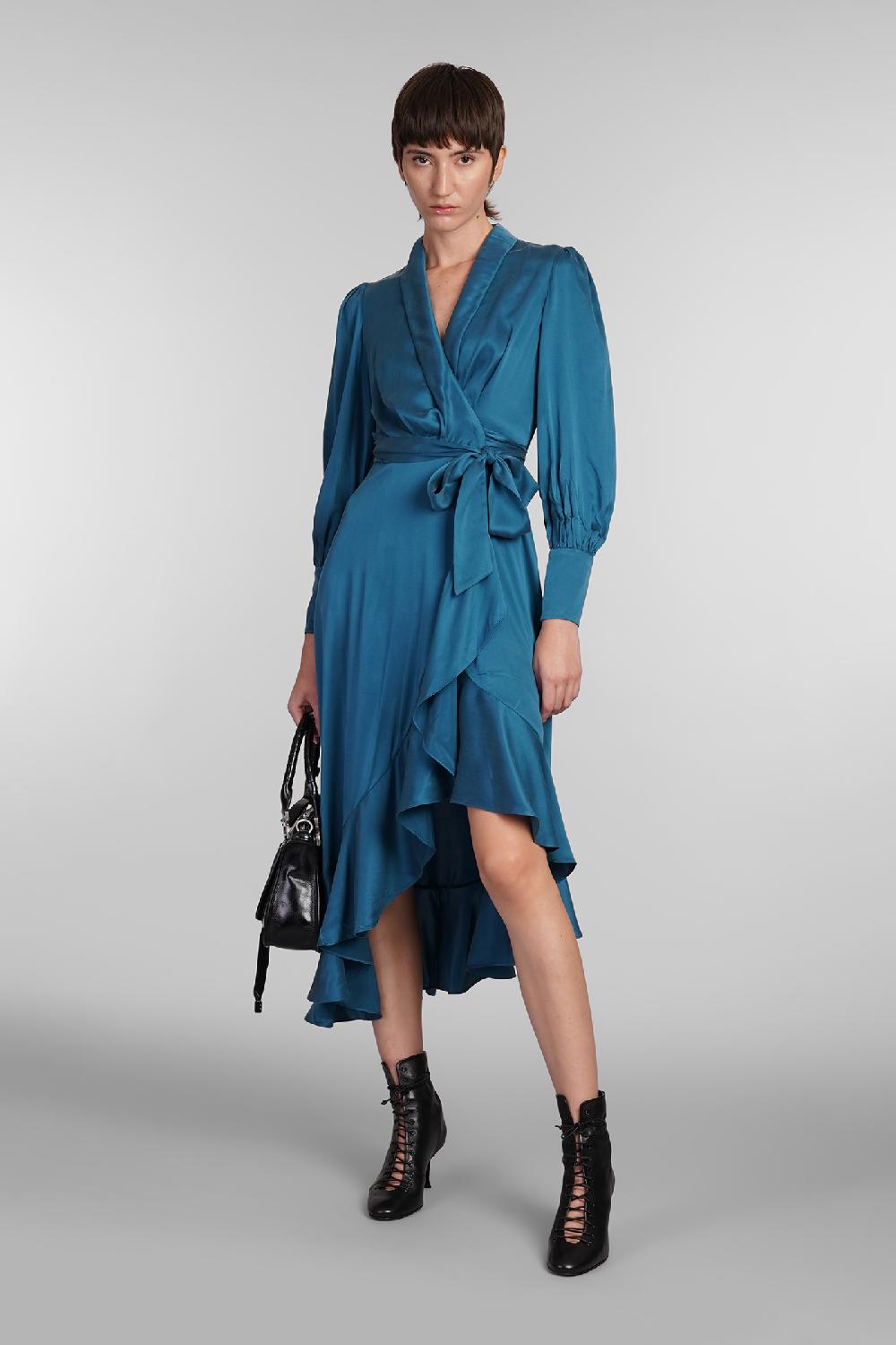 Deliberti Zimmermann Abito In Seta Blu Cod. 407189 - Deliberti The Luxury Shopping