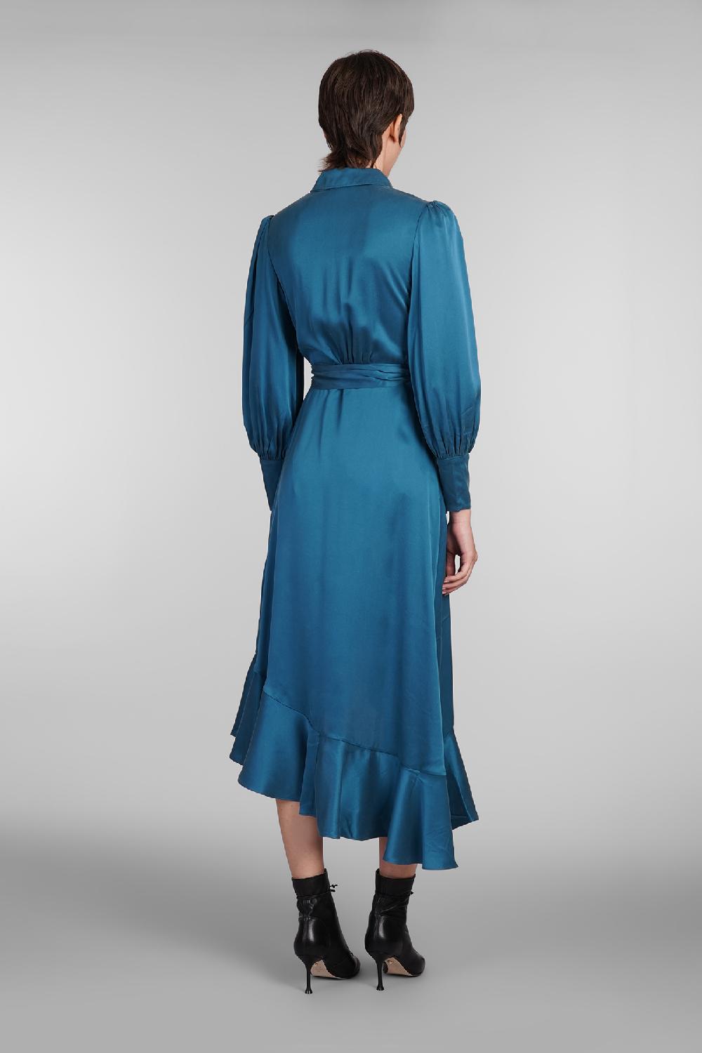 Deliberti Zimmermann Abito In Seta Blu Cod. 407189 - Deliberti The Luxury Shopping