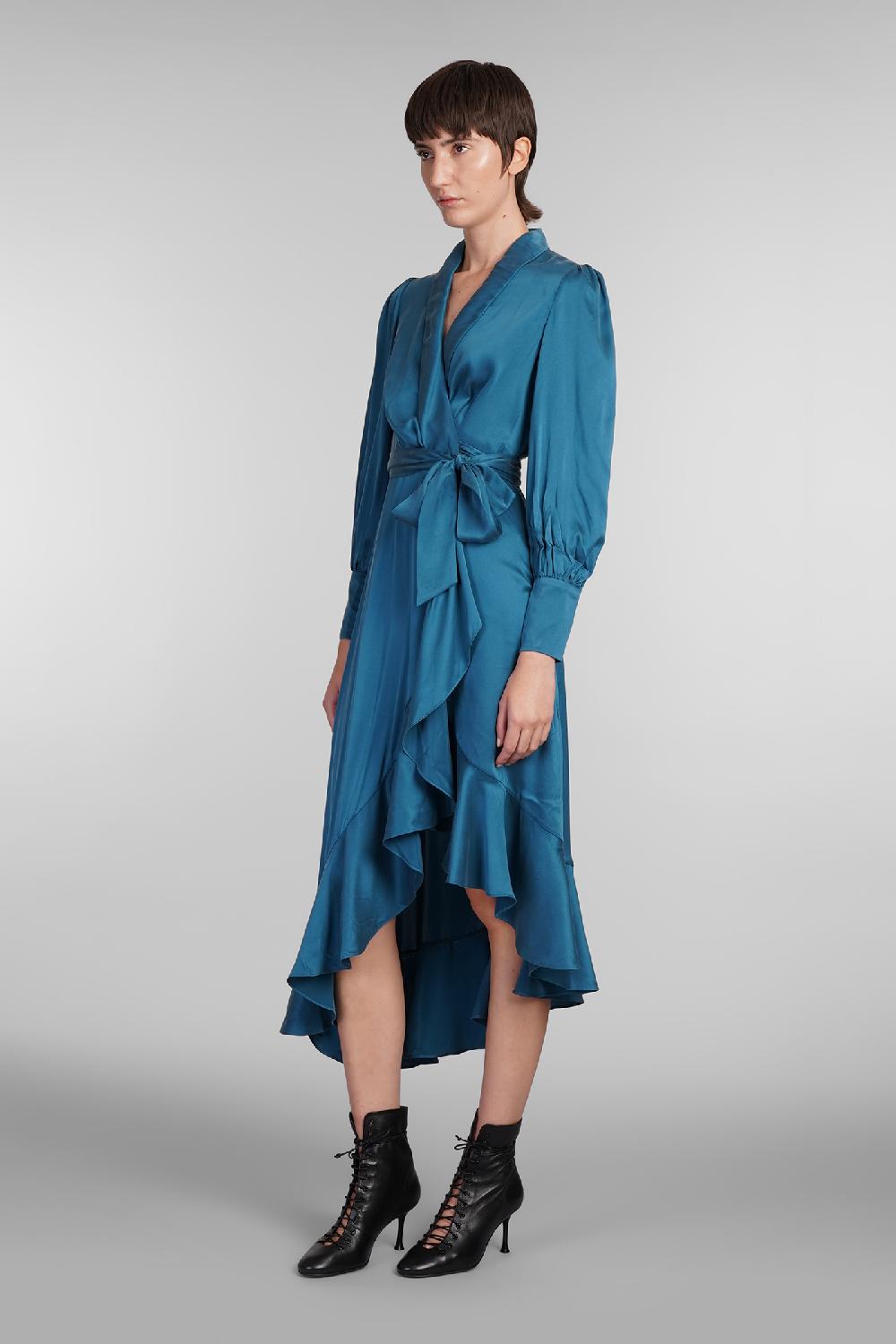 Deliberti Zimmermann Abito In Seta Blu Cod. 407189 - Deliberti The Luxury Shopping