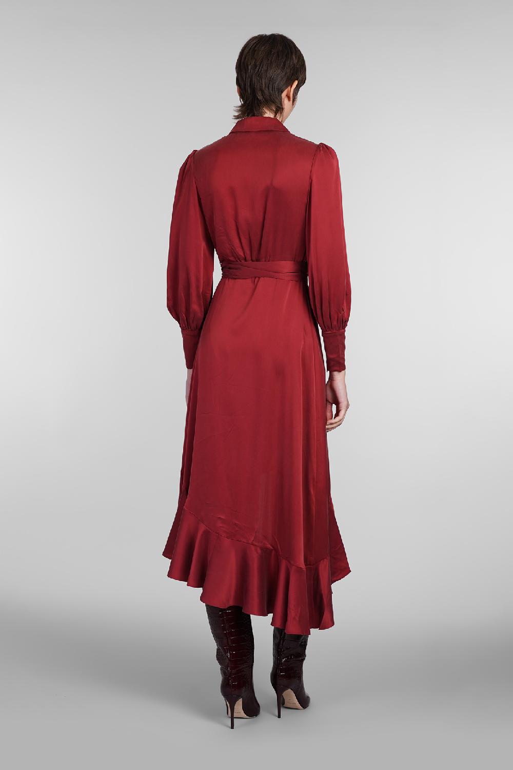 Deliberti Zimmermann Abito In Seta Bordeaux Cod. 407188 - Deliberti The Luxury Shopping