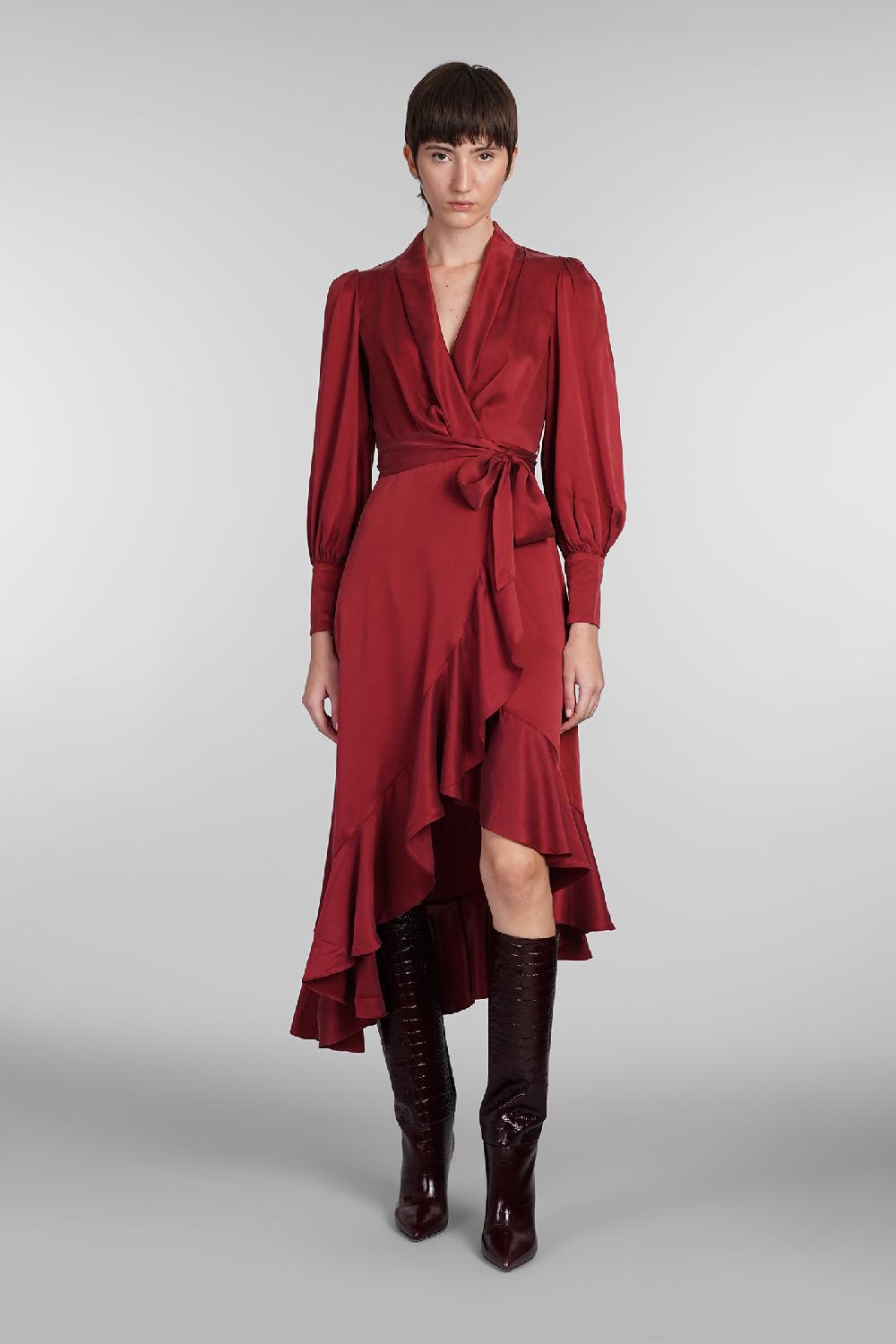 Deliberti Zimmermann Abito in seta bordeaux cod. 407188 - Deliberti The Luxury Shopping