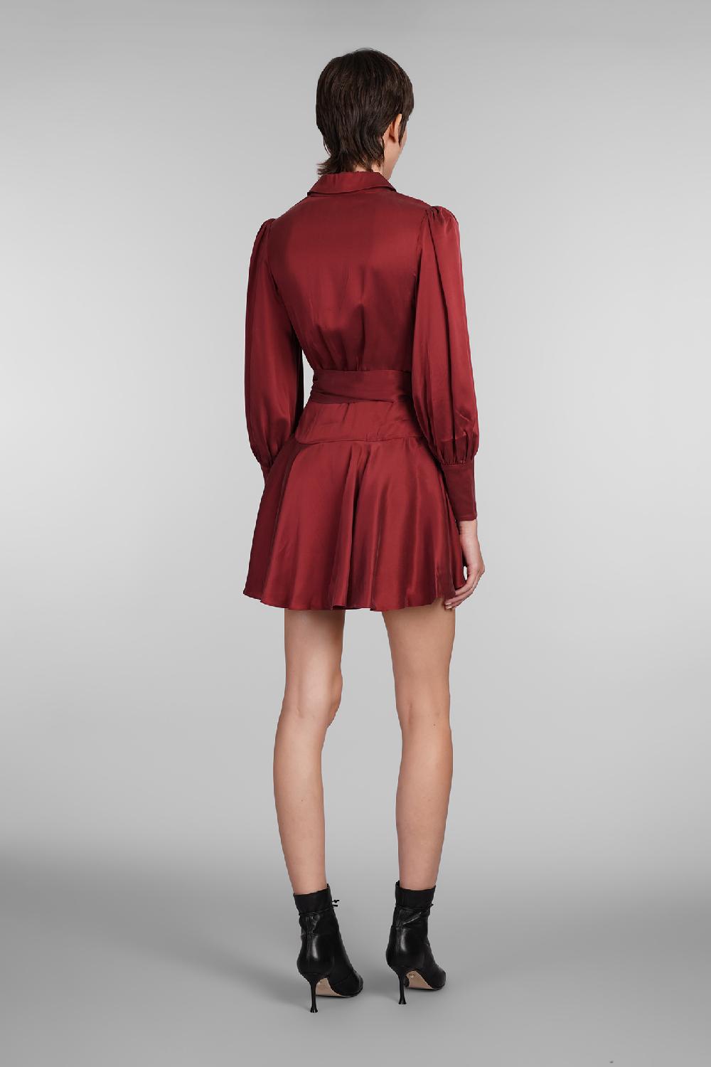 Deliberti Zimmermann Abito In Seta Bordeaux Cod. 407190 - Deliberti The Luxury Shopping