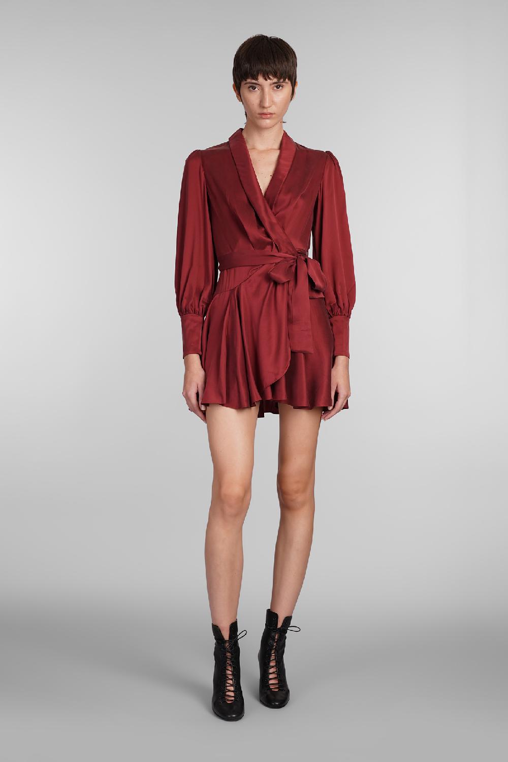 Deliberti Zimmermann Abito in seta bordeaux cod. 407190 - Deliberti The Luxury Shopping
