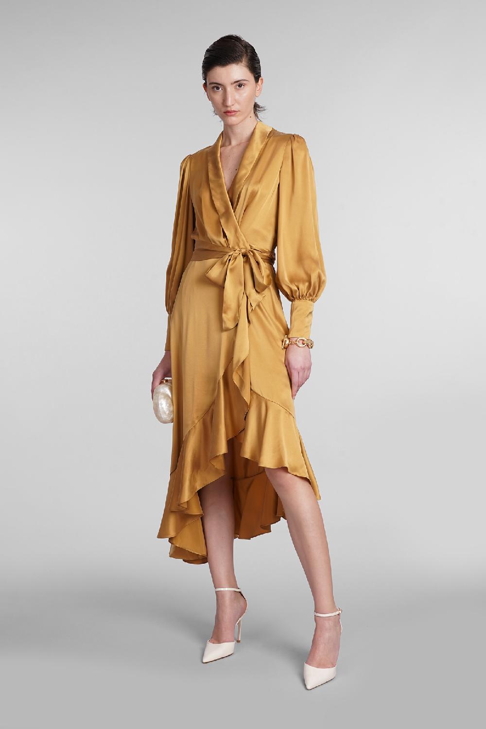 Deliberti Zimmermann Abito In Seta Oro Cod. 399458 - Deliberti The Luxury Shopping