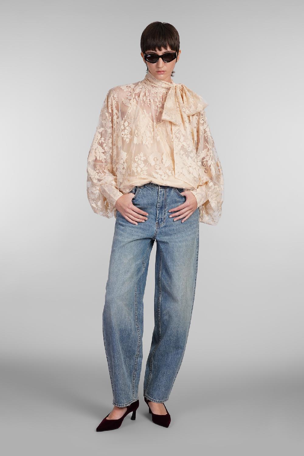 Deliberti Zimmermann Blusa In Cotone Beige Cod. 407165 - Deliberti The Luxury Shopping