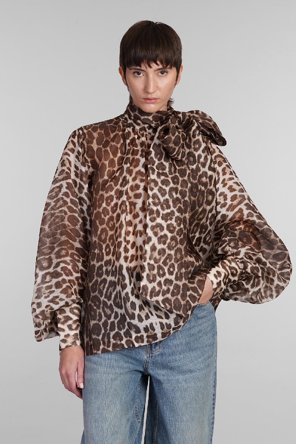 Deliberti Zimmermann Blusa in lino animalier cod. 407174 - Deliberti The Luxury Shopping