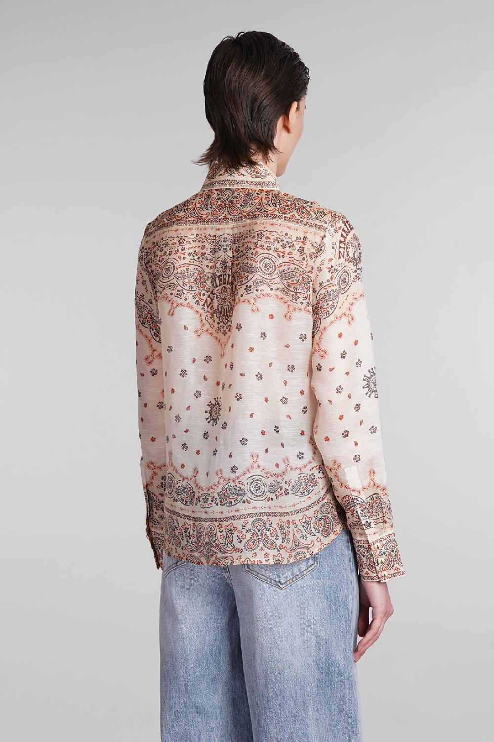 Deliberti Zimmermann Blusa In Lino Beige Cod. 399424 - Deliberti The Luxury Shopping