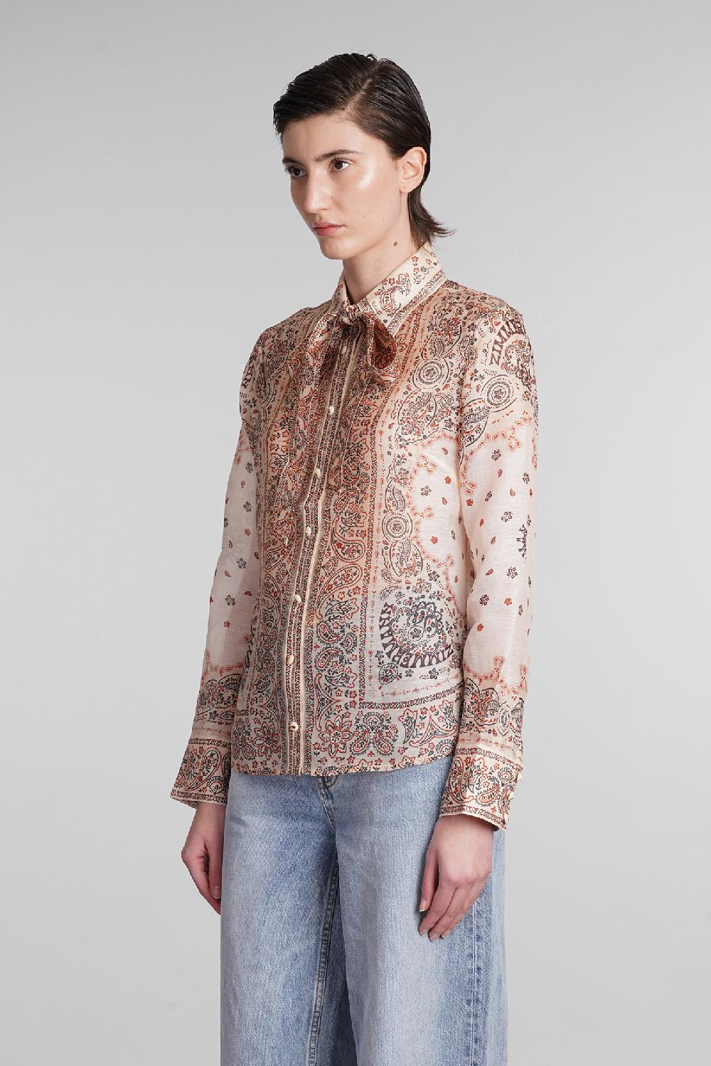 Deliberti Zimmermann Blusa In Lino Beige Cod. 399424 - Deliberti The Luxury Shopping