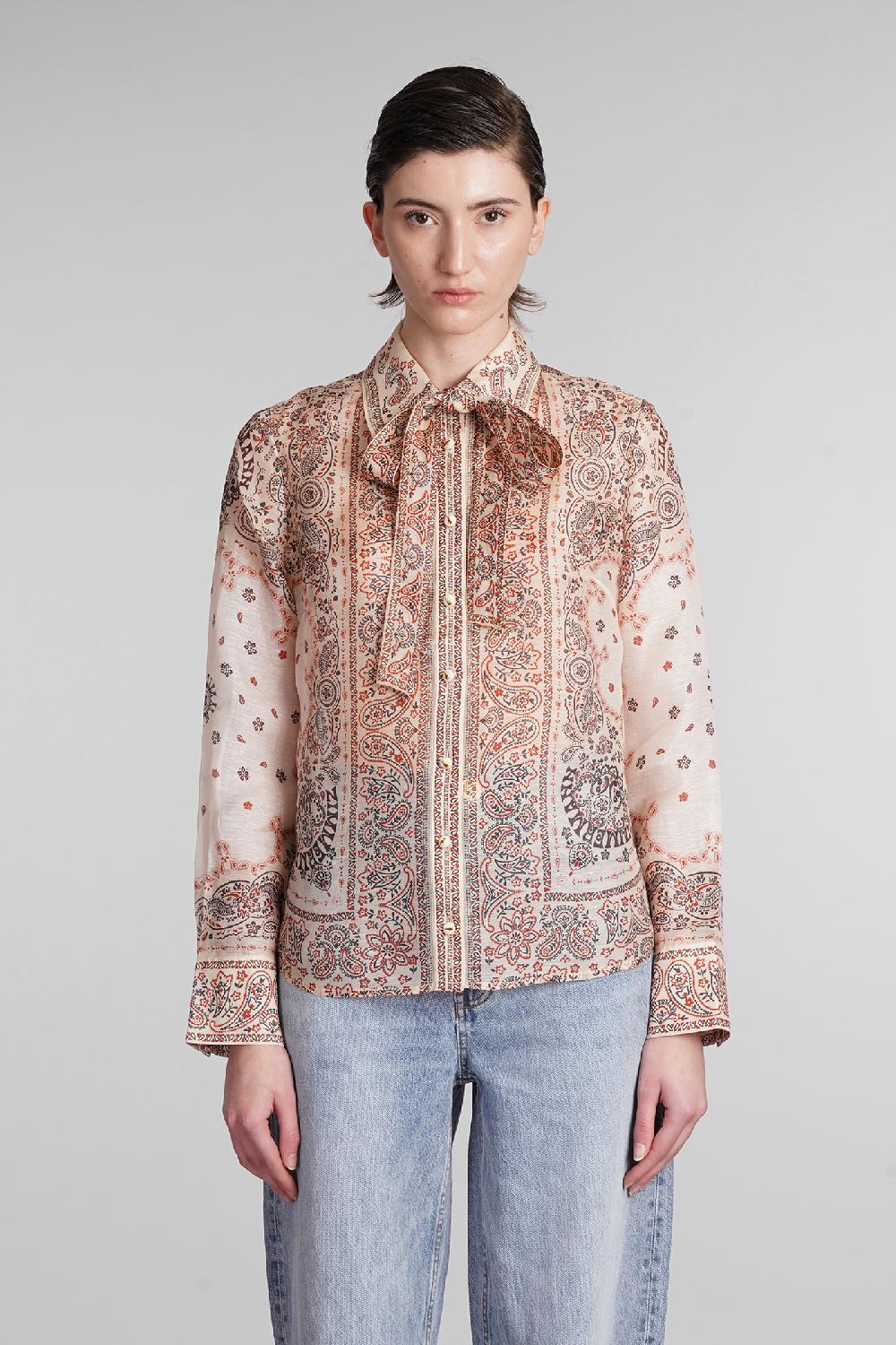 Deliberti Zimmermann Blusa in lino beige cod. 399424 - Deliberti The Luxury Shopping