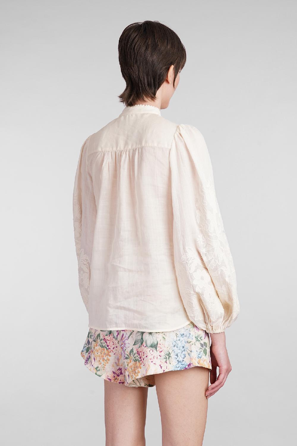 Deliberti Zimmermann Blusa In Lino Beige Cod. 401604 - Deliberti The Luxury Shopping