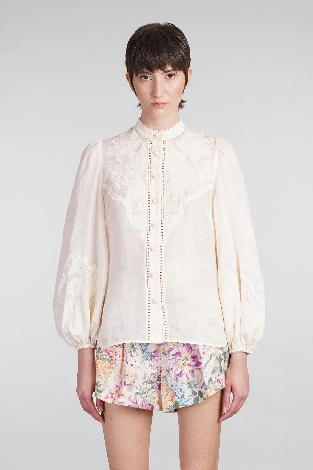 Deliberti Zimmermann Blusa in lino beige cod. 401604 - Deliberti The Luxury Shopping