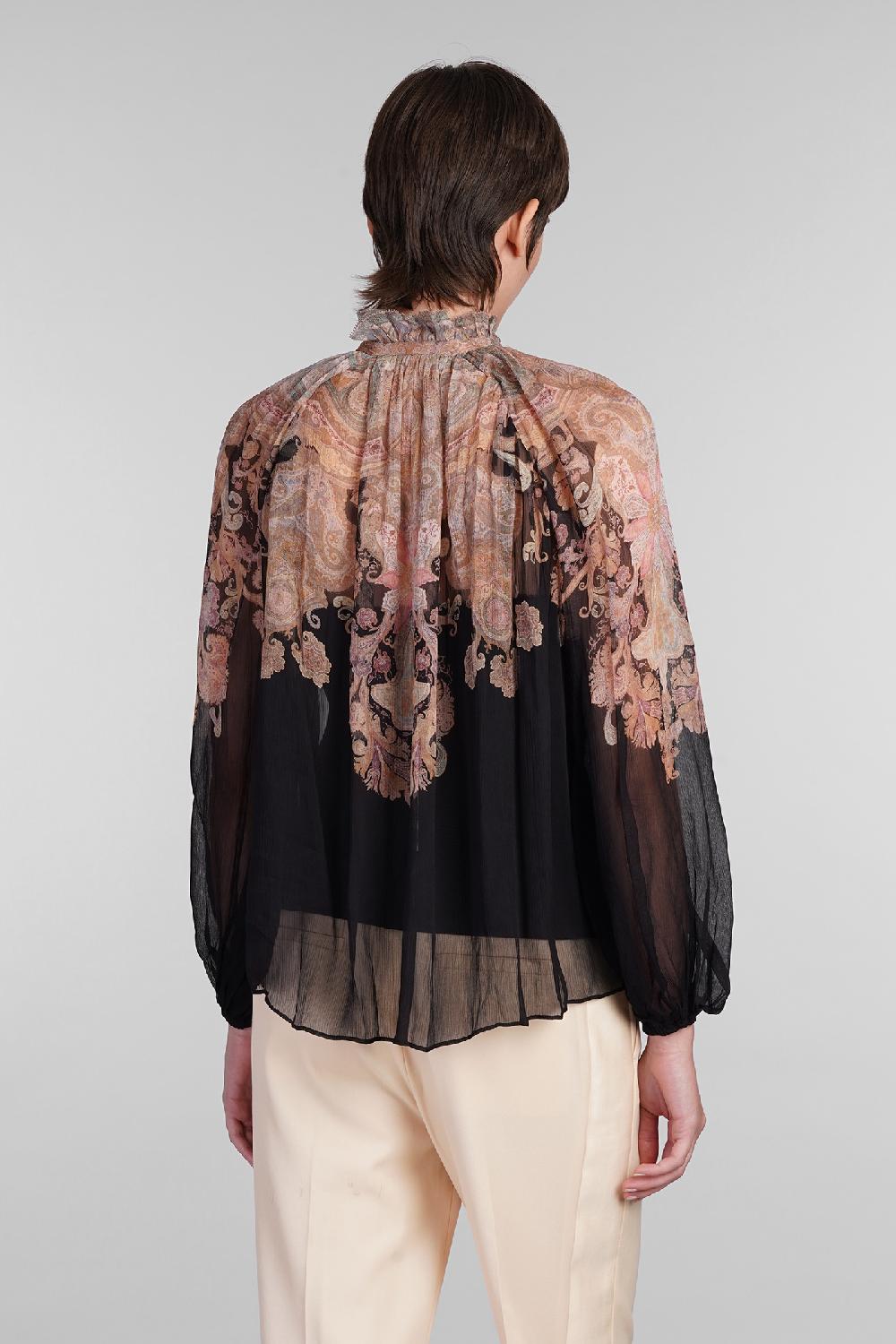 Deliberti Zimmermann Blusa In Viscosa Nera Cod. 407171 - Deliberti The Luxury Shopping