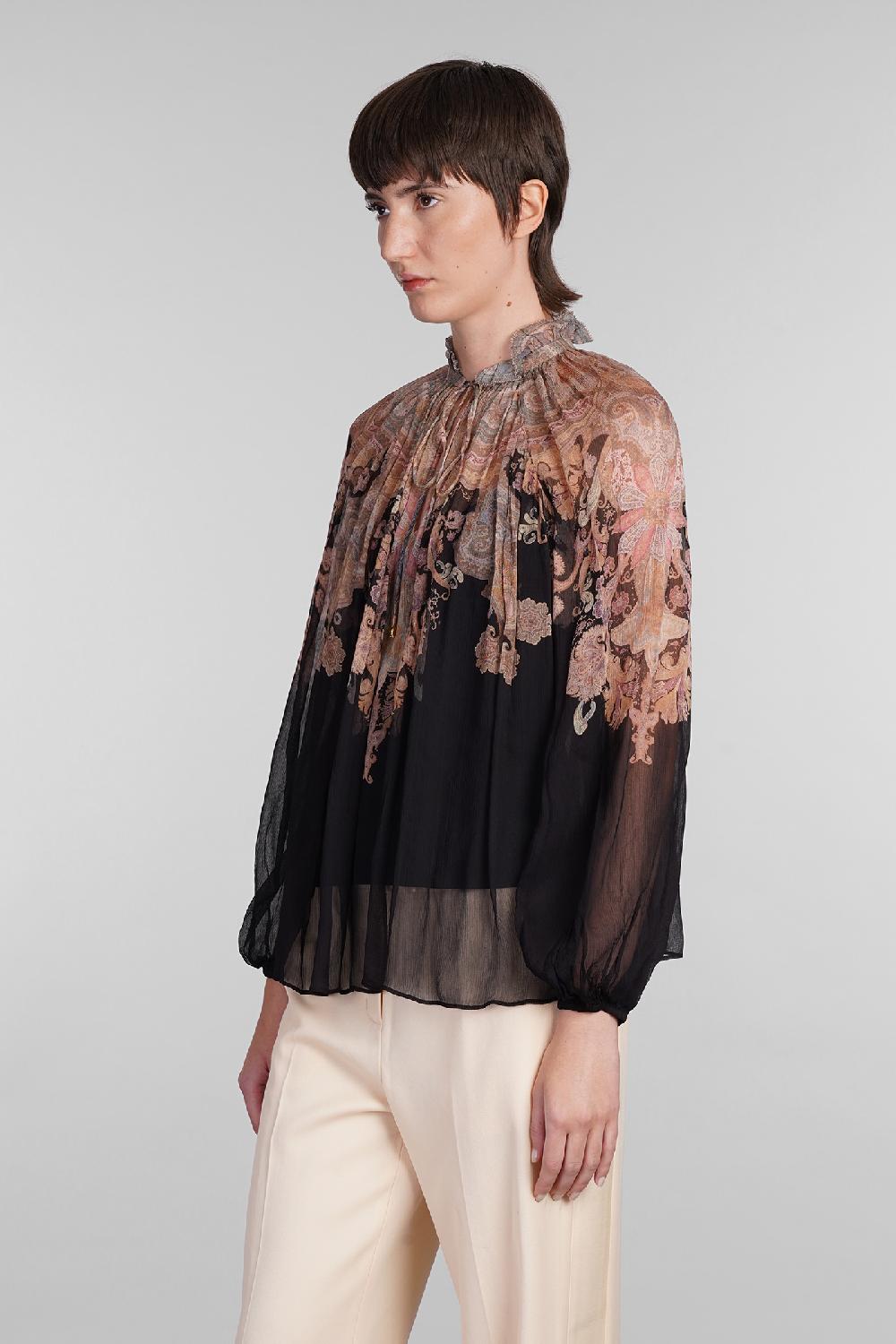 Deliberti Zimmermann Blusa In Viscosa Nera Cod. 407171 - Deliberti The Luxury Shopping