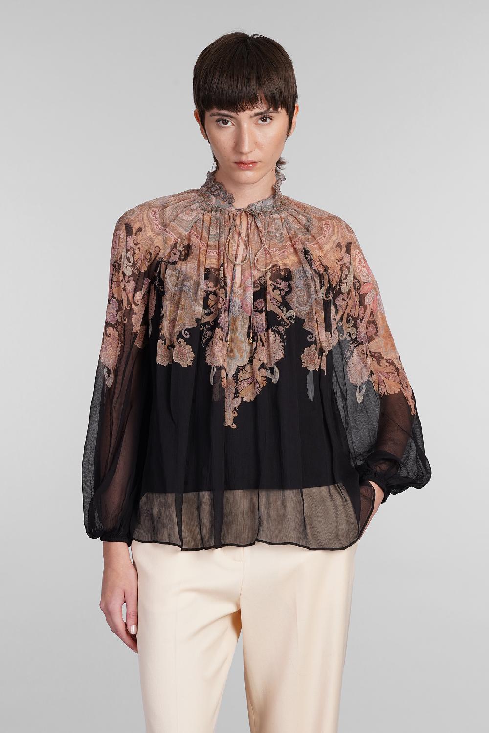 Deliberti Zimmermann Blusa in viscosa nera cod. 407171 - Deliberti The Luxury Shopping