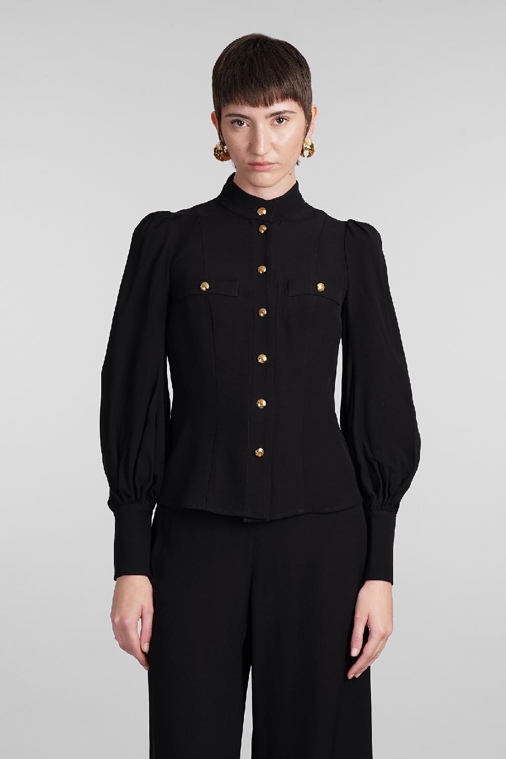 Deliberti Zimmermann Blusa in viscosa nera cod. 407178 - Deliberti The Luxury Shopping